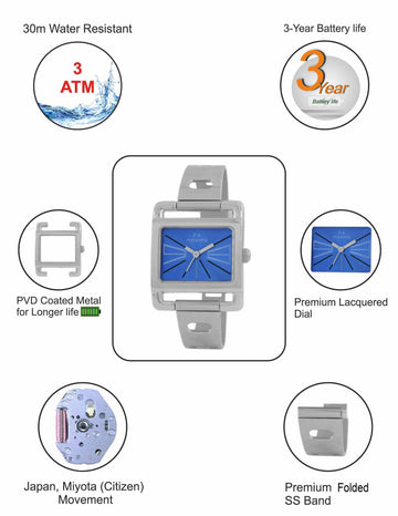 Maxima ATTIVO Women Blue Dial Analogue Watch - 41572CMLI